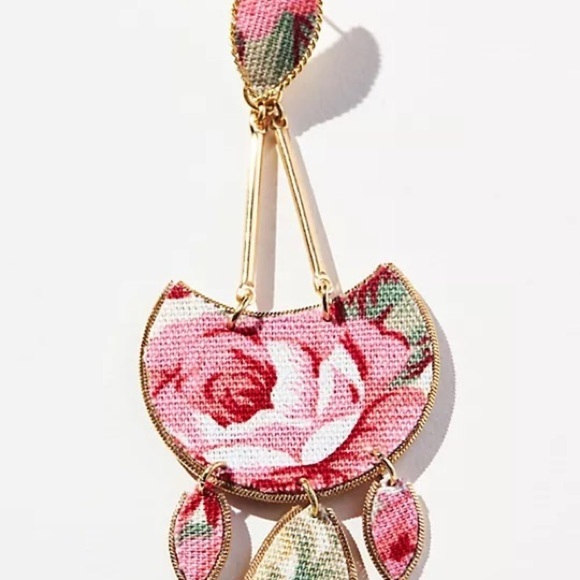 Anthropologie Floral Abstract Earrings - Picture 4 of 4